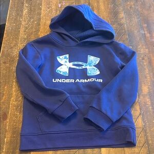 Under Armour Kids Navy Blue Logo Hoodie
